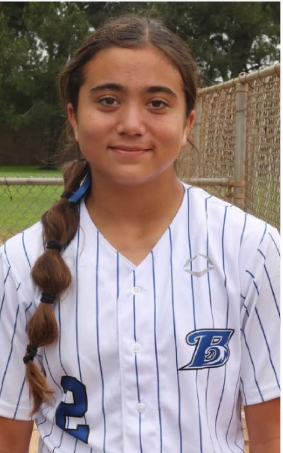 Class of 2027 pitcher Kassidy King of Breakers Labs Keusch/Guzman poses for a team headshot during the 2024 club season.